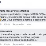 comentários lamentando a morte inusitada de José Junior