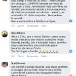 comentários lamentando a morte inusitada de José Junior5