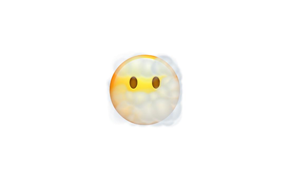 Descobrimos o real significado do emoji do rosto coberto por nuvens no WhatsApp