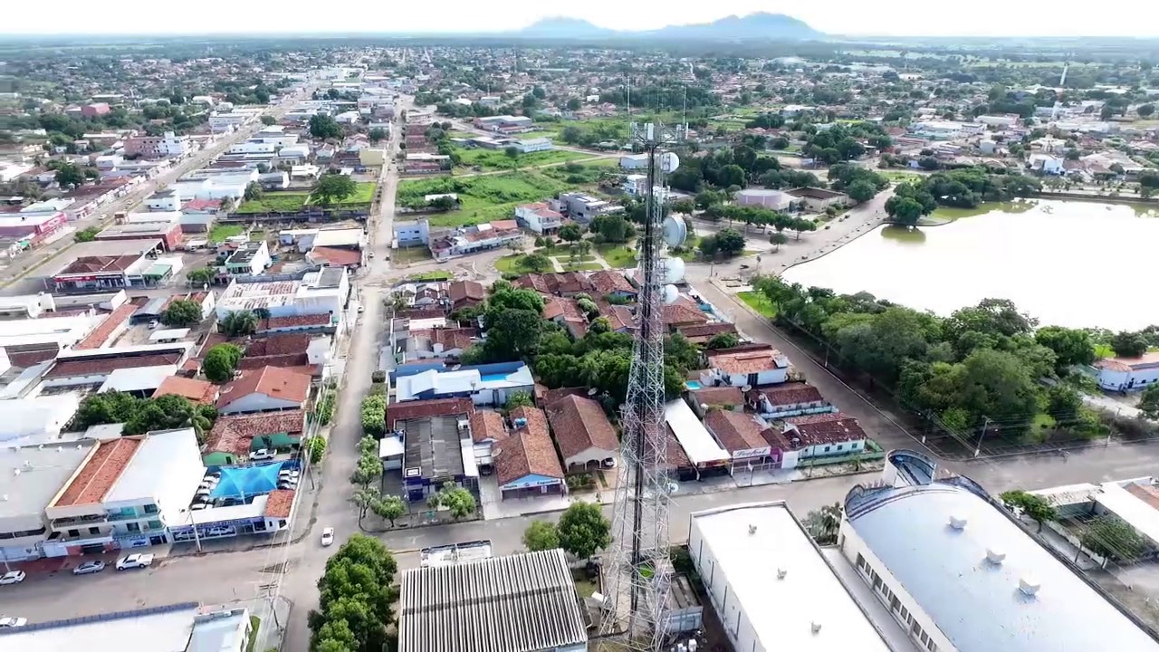 Imagem aérea do município de Porangatu, Norte do estado. (Foto: Reprodução)