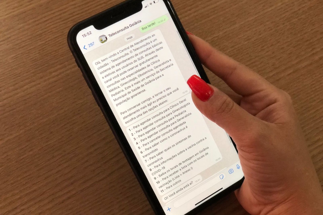 Pacientes do SUS em Goiânia poderão realizar agendamento de consultas pelo WhatsApp