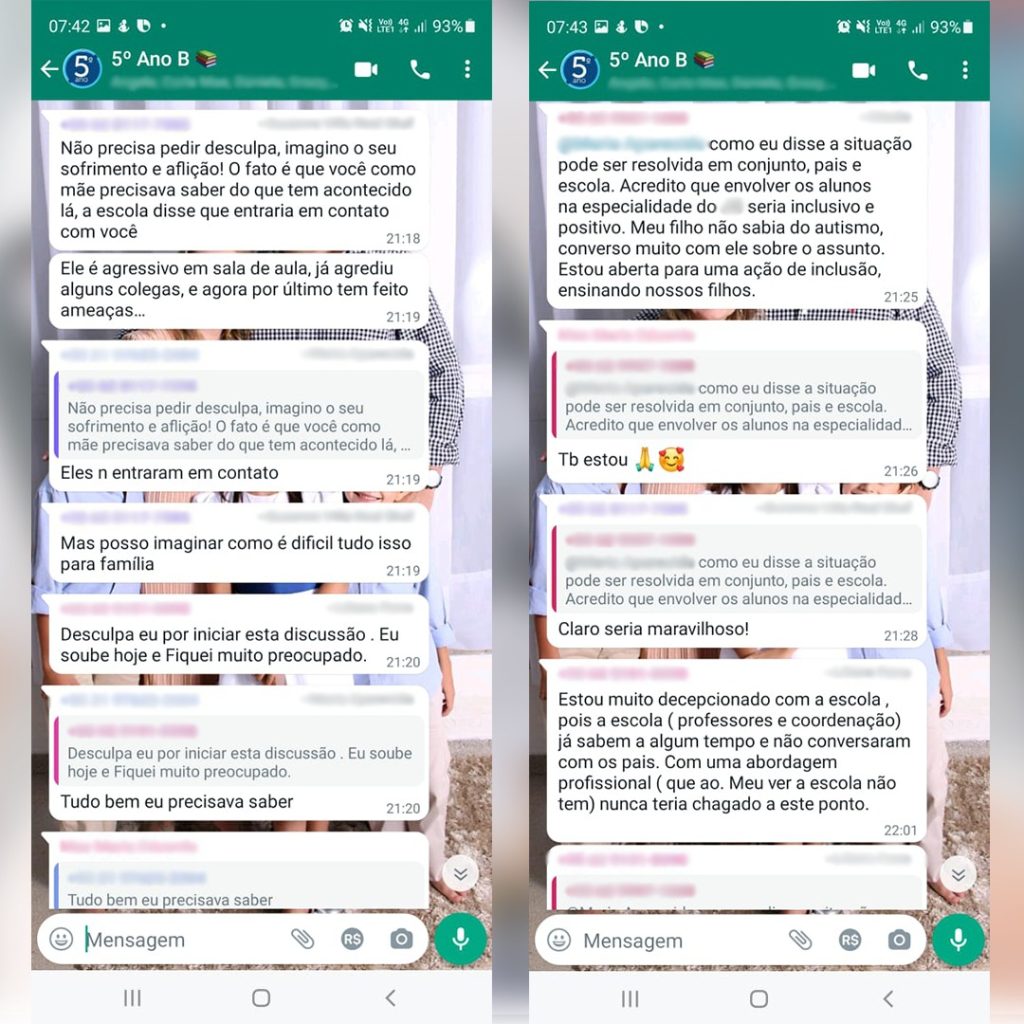 Prints Pais alunos Escola Gente Miuda Crescer