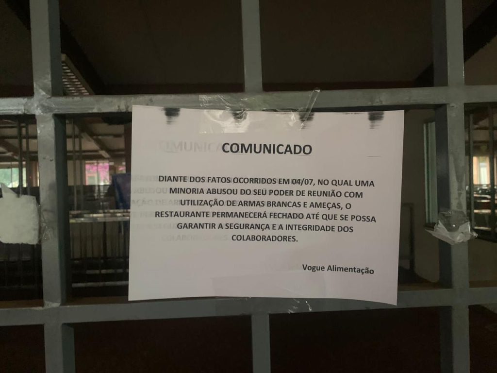 RU da UFG suspende atividades após manifestação violenta de estudantes