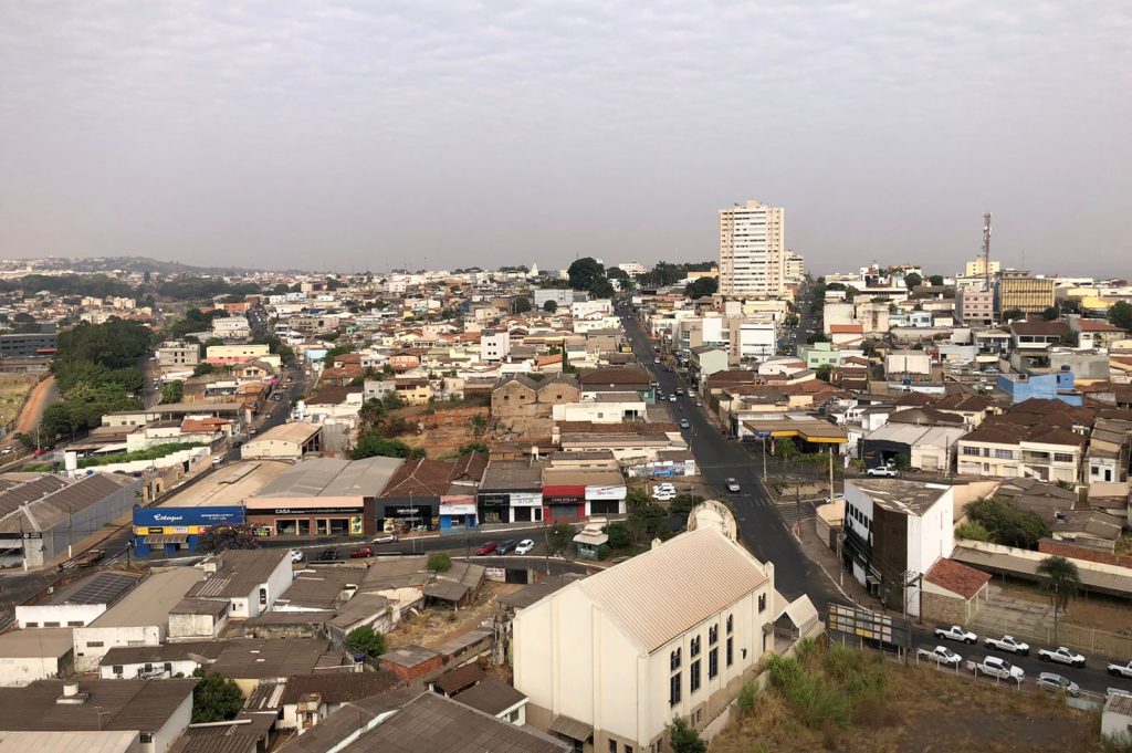 Céu de Anápolis em dia nublado.