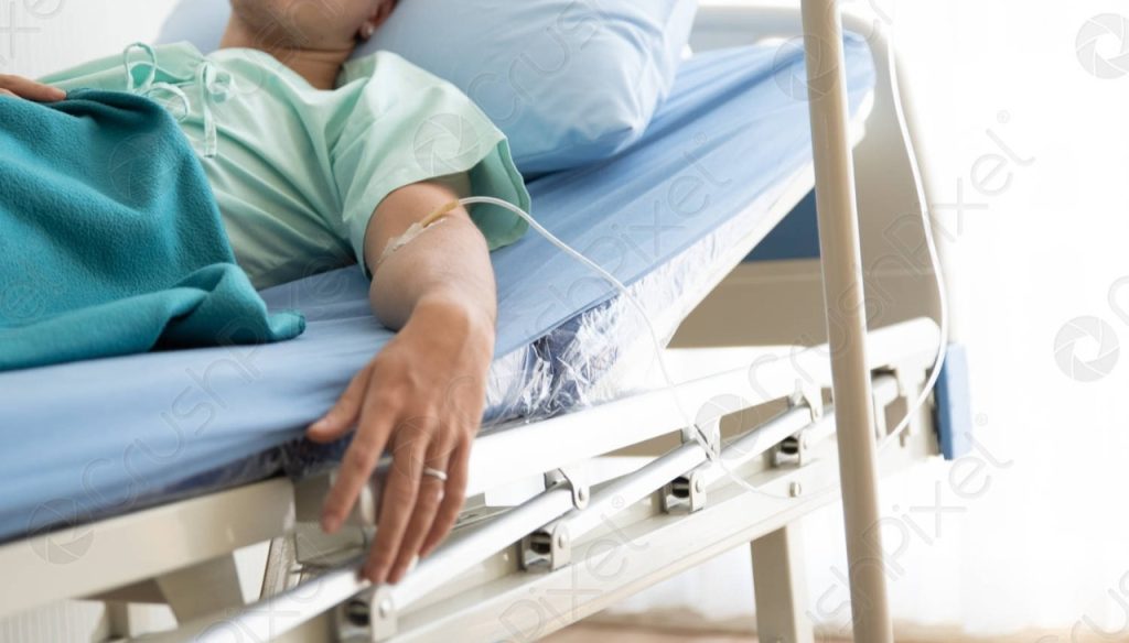 homem doente alergia internado hospital