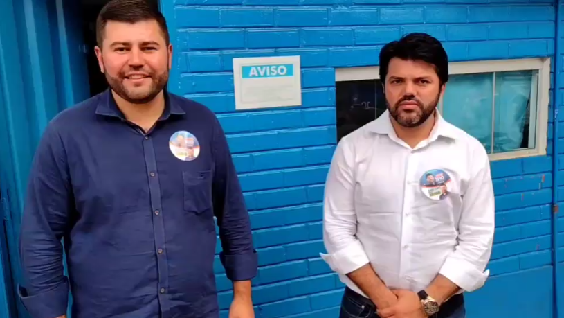 Amilton Filho e Márcio Corrêa votaram em Anápolis. (Foto: Portal 6)