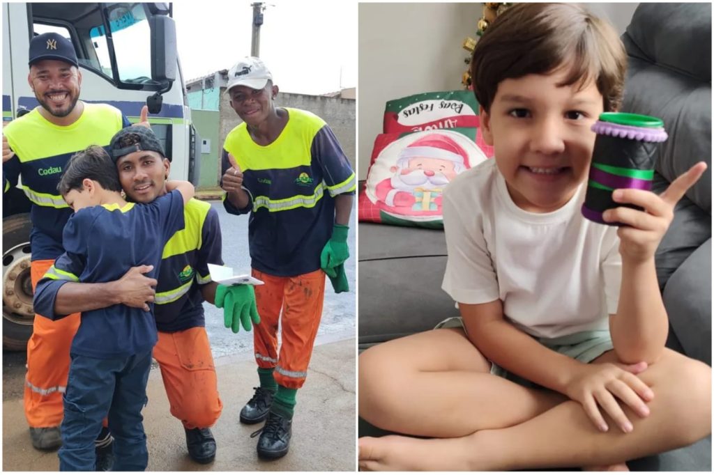 Aos 5 anos, menino dá exemplo de humildade ao ouvir pedido de Natal de garis