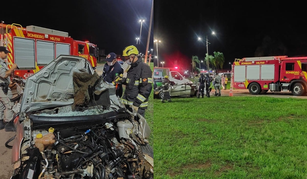 Pai e filho morrem em grave acidente com caminhão, no trevo de Luziânia