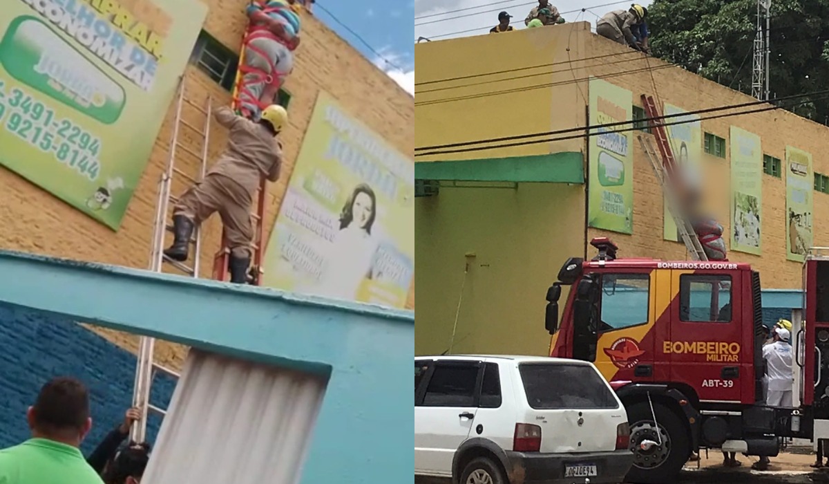 Pintor toma choque em rede de alta tensão enquanto trabalhava, em Ipameri