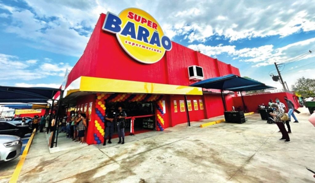 Fachada do supermercado Super Barão, em Goiânia. (Foto: Divulgação/ Barão)