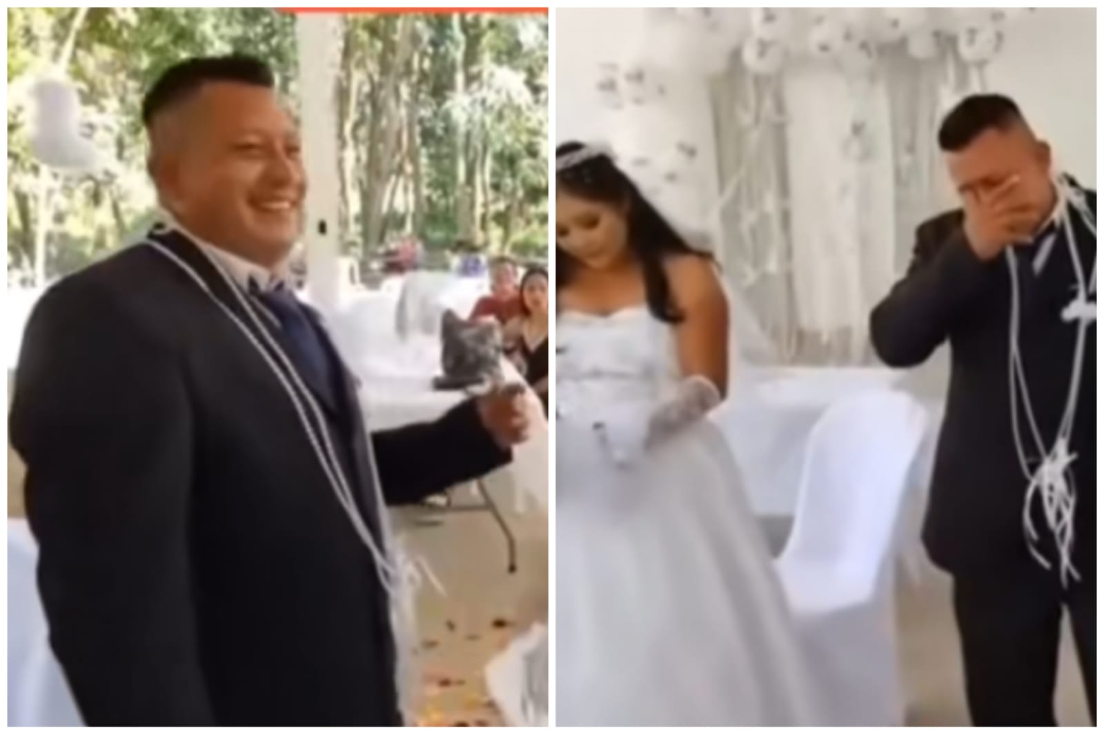 Homem convidou a ex para o casamento e flagrante mostra que ele ainda não a esqueceu; veja