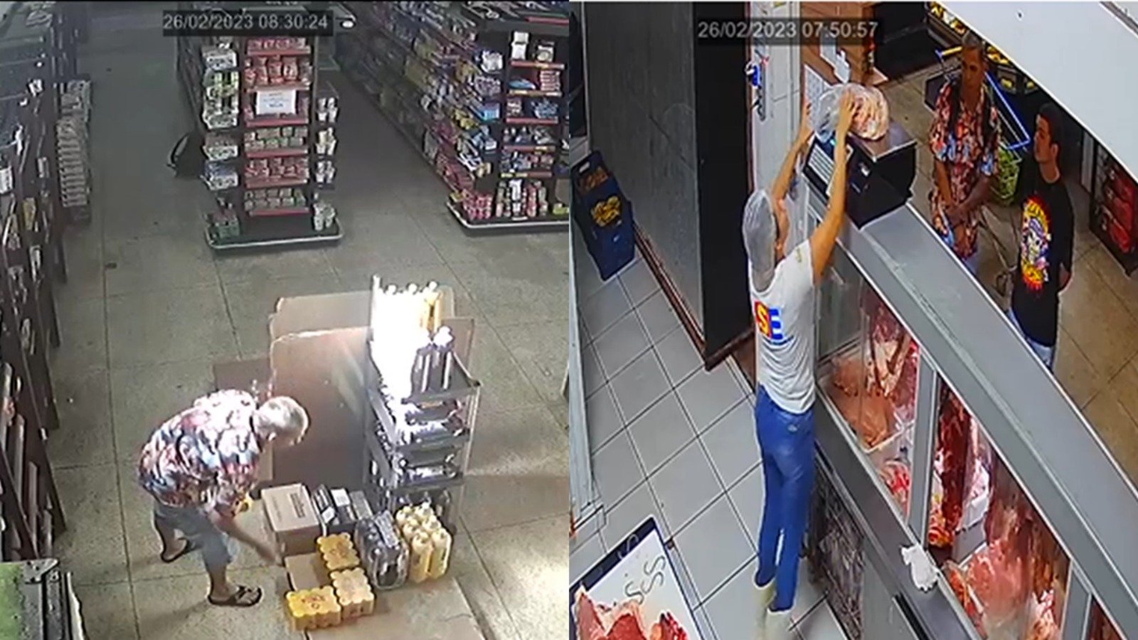 Dupla pega 6kg de picanha e 3 caixas de cerveja em supermercado de Anápolis e vai embora sem pagar