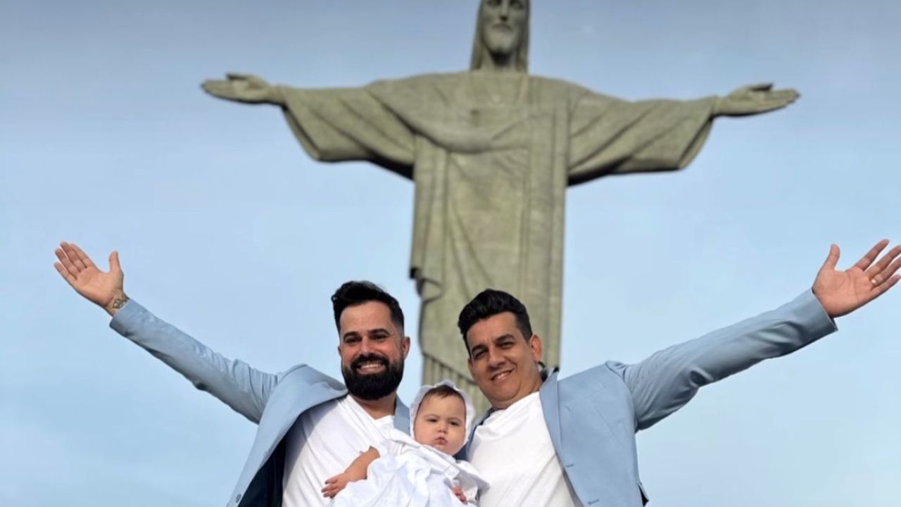 Batizado de filhos de empresários de Anápolis Weder Eustáquio e Dieuler Ângelo. (Foto: Reprodução/ Instagram)