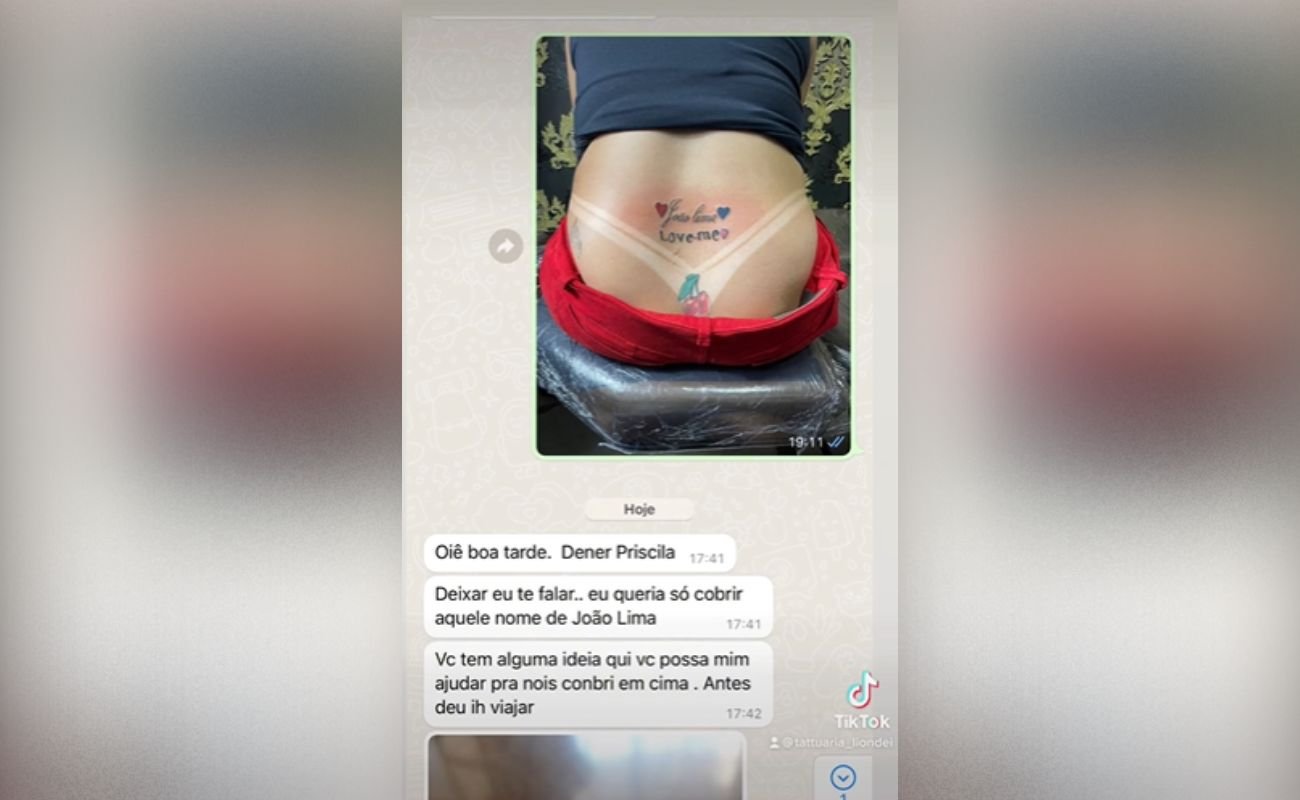 Goiana se arrepende de tatuagem três dias depois. (Foto: Captura de tela)