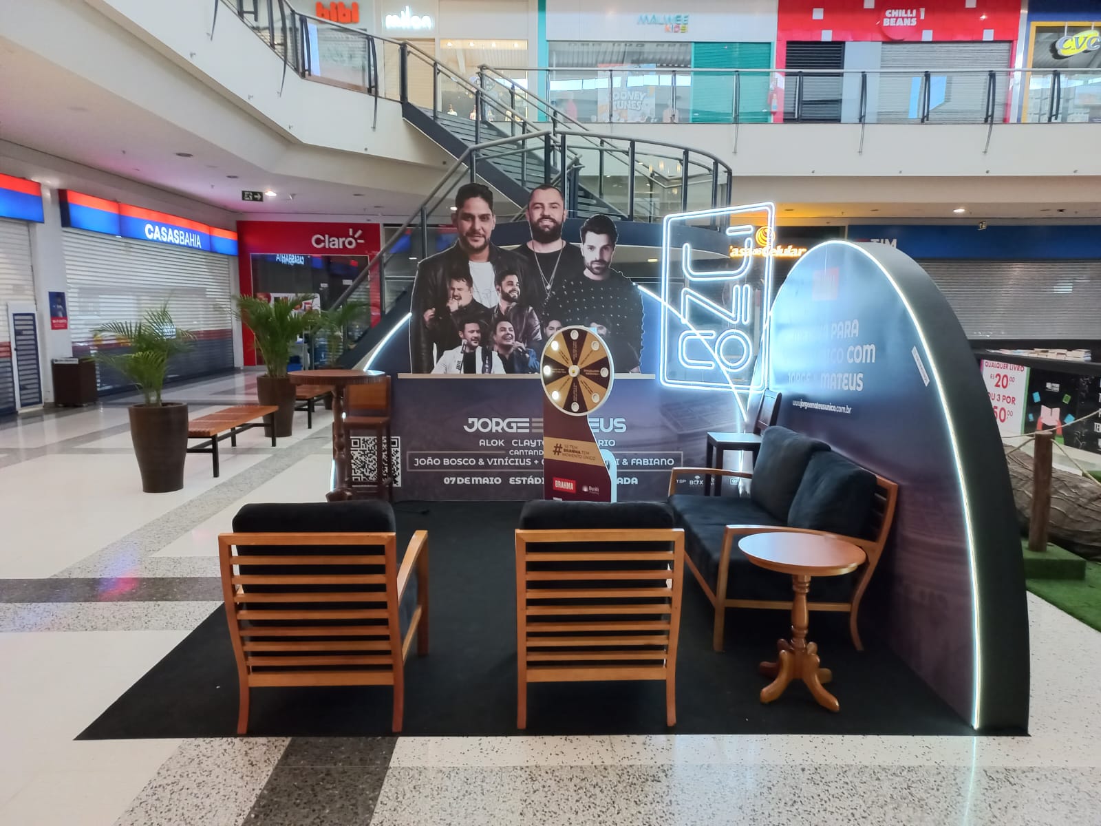 Stand do Jorge e Mateus Único, no Buriti Shopping. (Foto: Divulgação)