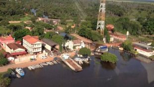 Vista aérea de São Miguel do Araguaia. (Foto: Reprodução / Guia do Turismo Brasil). temperatura