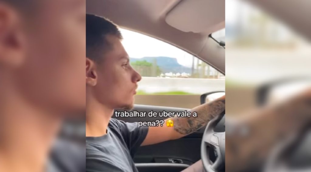 Jovem impressiona ao mostrar quanto o namorado motorista de app ganha por semana