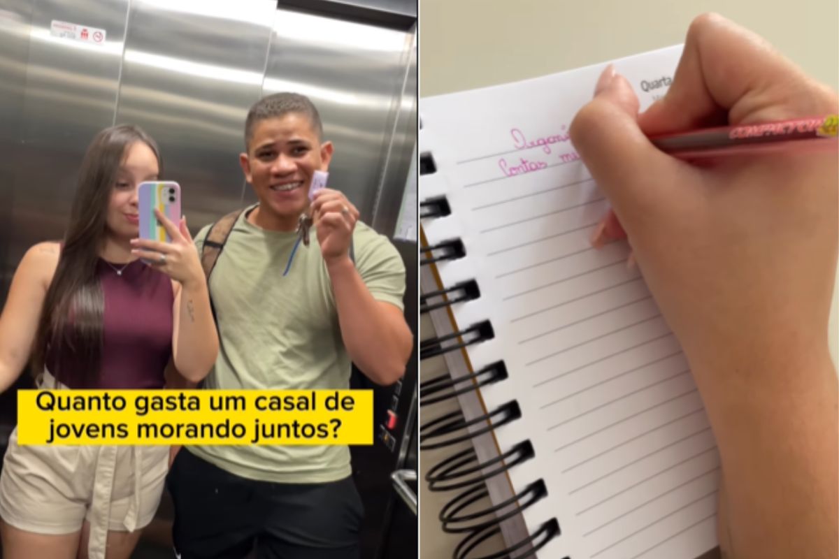 Casal de jovens chama atenção do Brasil com o valor que gasta para morar junto em Goiás