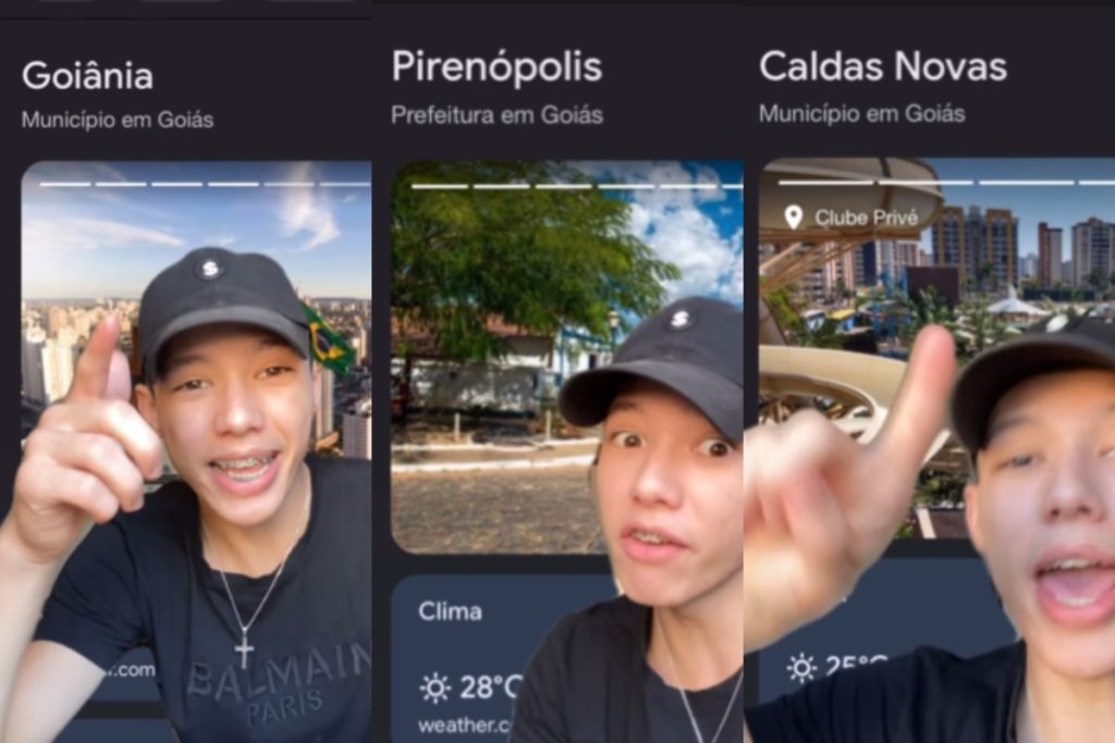 Influencer viraliza ao encontrar a definição para Goiânia, Caldas Novas, Pirenópolis e Jaraguá