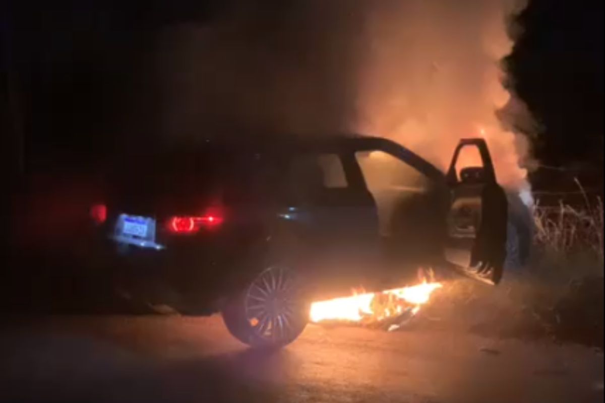 Vídeo mostra como ficou a Range Rover que pegou fogo em Anápolis