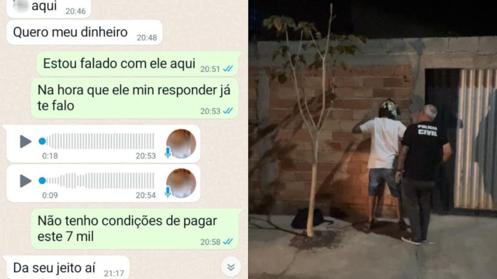 Preso suspeito de extorquir mãe de jovem devedor: “você vai conhecer quem eu sou de verdade”