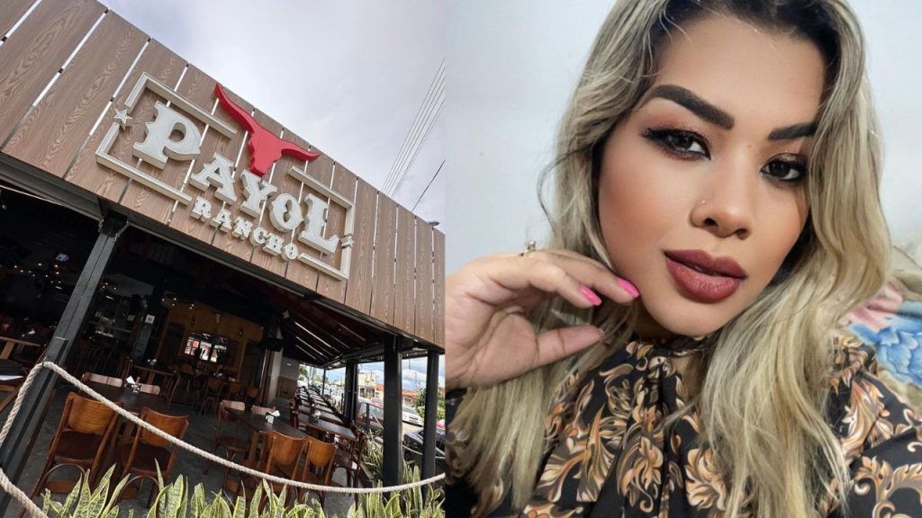 Imagem mostra restaurante Rancho Payol e influenciadora Mylena Soares