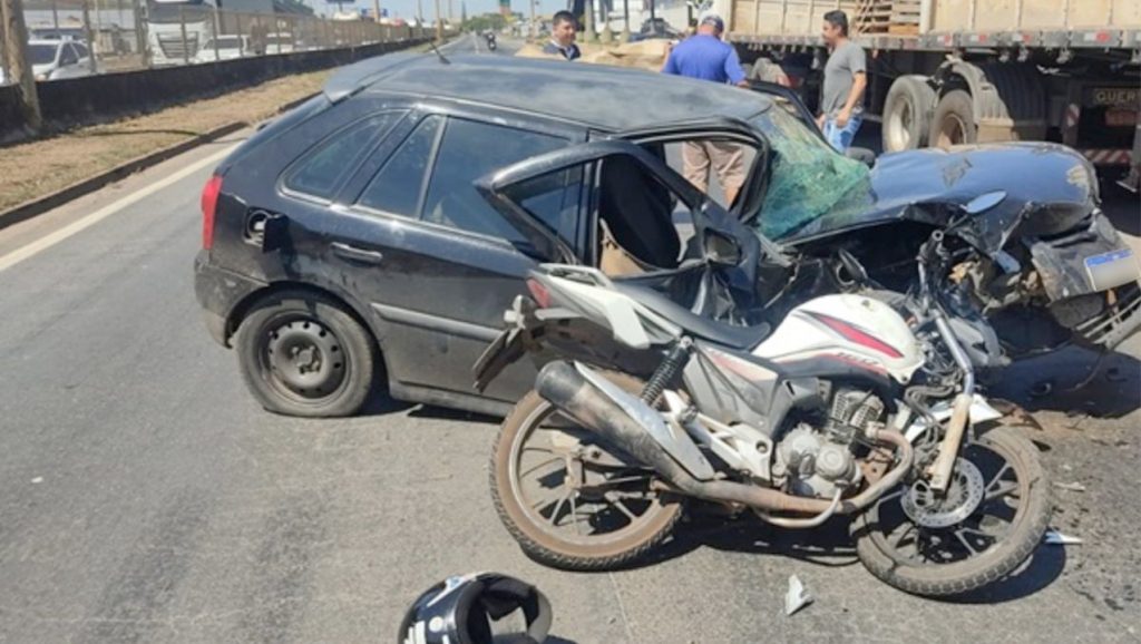 Acidente de trânsito em Goiânia.