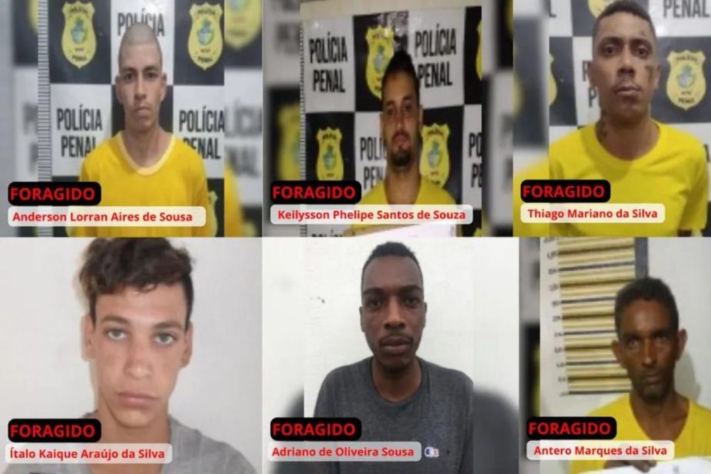 Detentos que fugiram de presídio em Trindade.