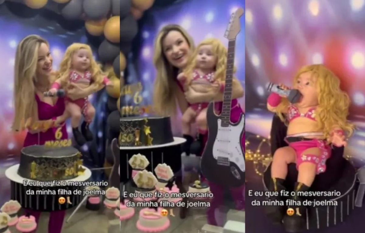Mãe viraliza ao postar vídeo de mêsversário da filha com o tema Joelma.