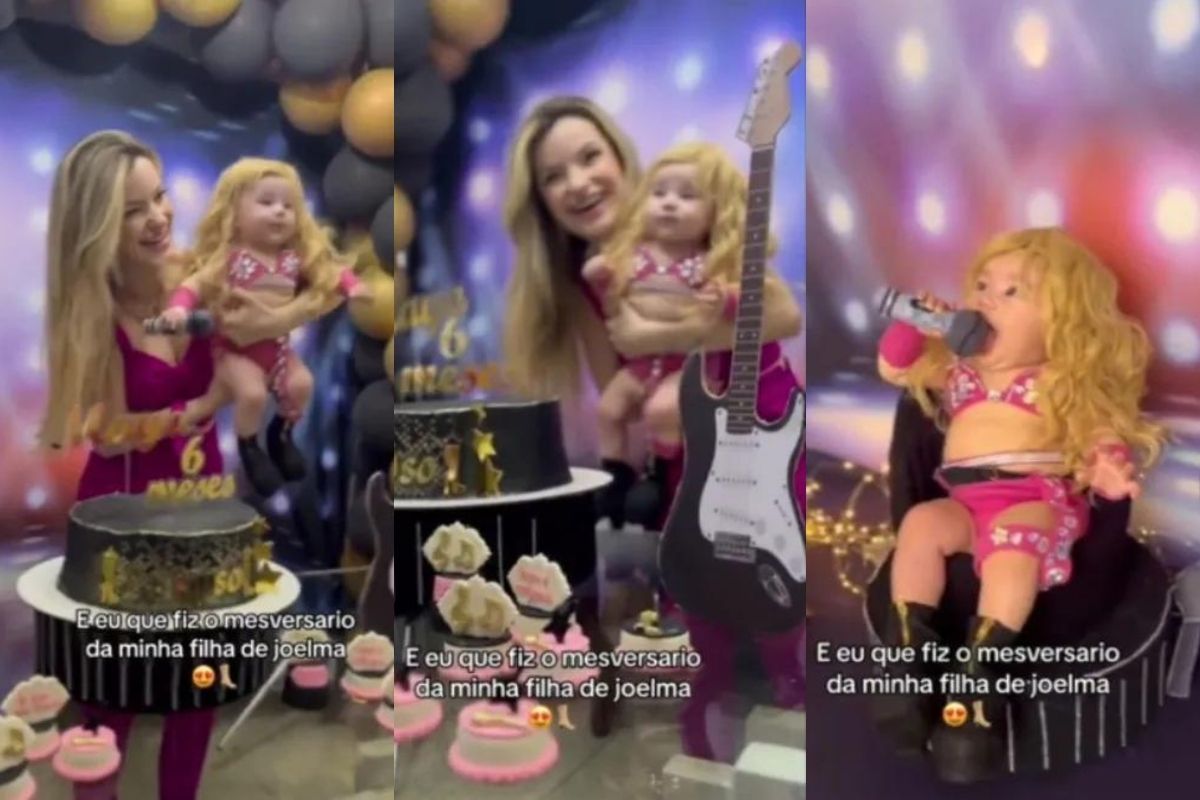 Mãe viraliza ao postar vídeo de mêsversário da filha com o tema Joelma.