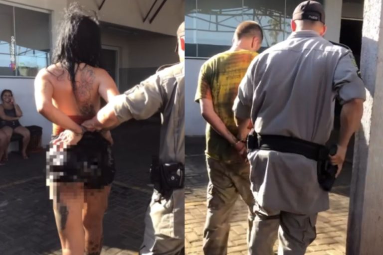 Homem e travesti são presos em Goiânia.
