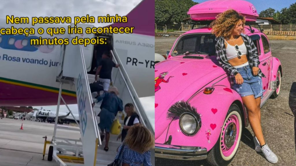 Jovem se emociona com as belezas que viu no céu ao voltar para Goiânia de avião