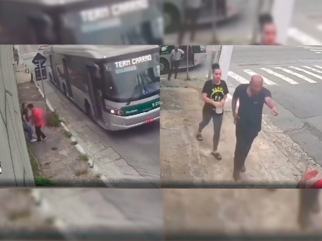 Motorista e passageiros descem de ônibus e salvam mulher de tentativa de estupro em SP