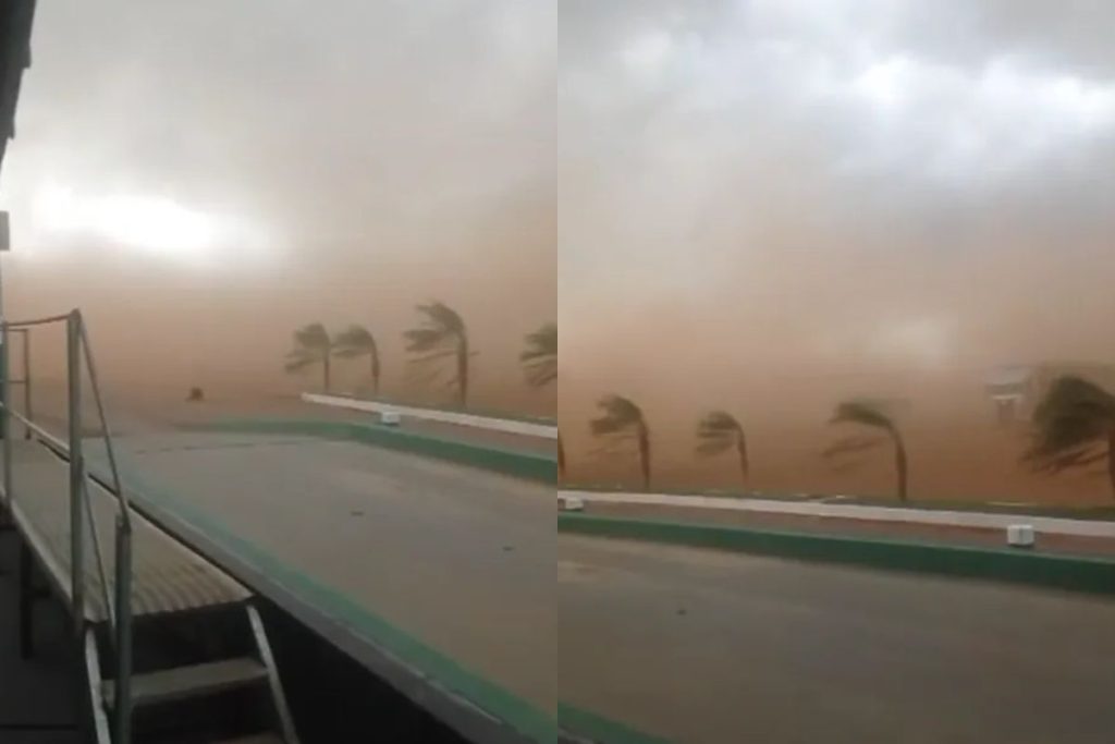 Nuvem de poeira em Itaberaí