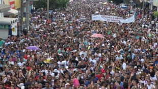 Marcha para Jesus, em Goiânia, realizada em 2018.