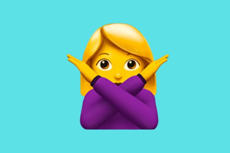 Descubra o significado do emoji da mulher com os braços em “x” no WhatsApp