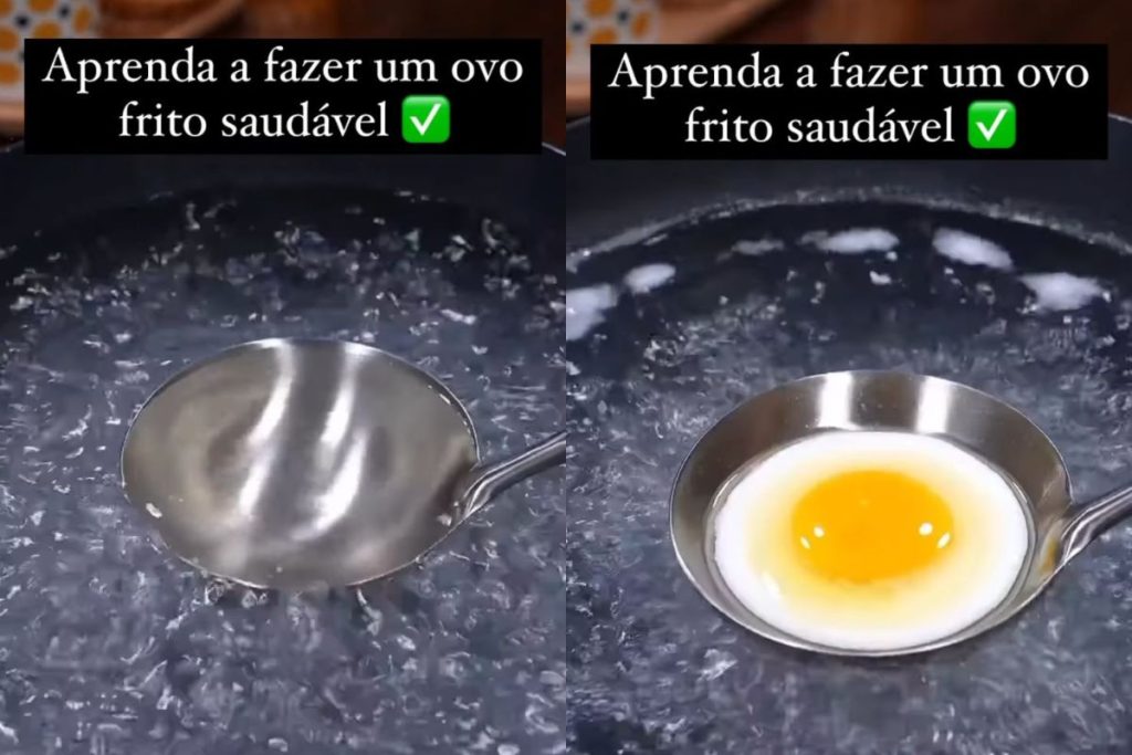 O segredo para fazer um ovo frito saudável sem precisar colocar no óleo