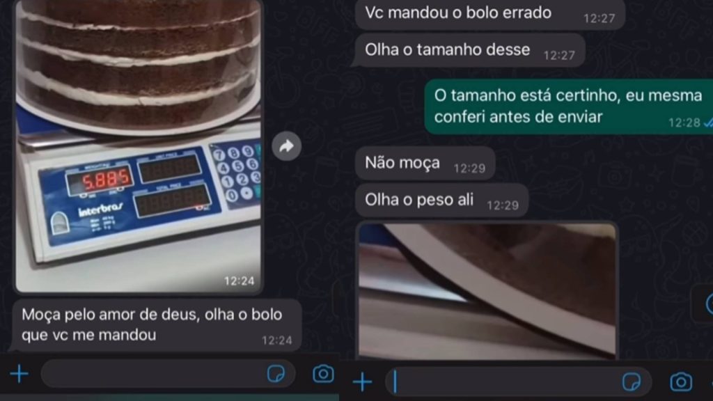 Cliente fica sem acreditar na resposta que recebeu de confeiteira pelo WhatsApp