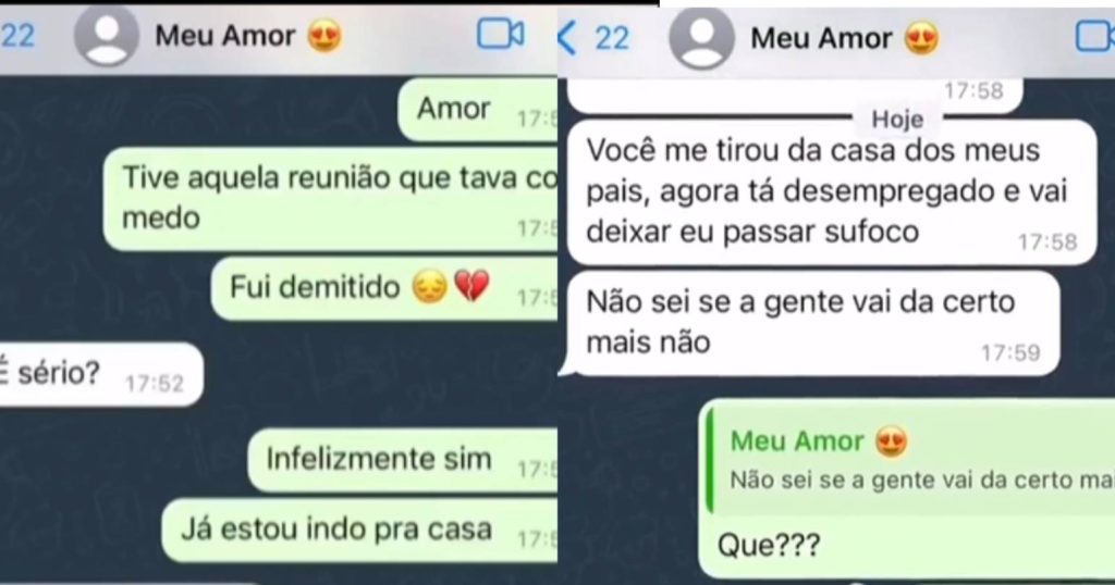 Após perder emprego, homem manda mensagem para esposa e descobre quem ela é de verdade