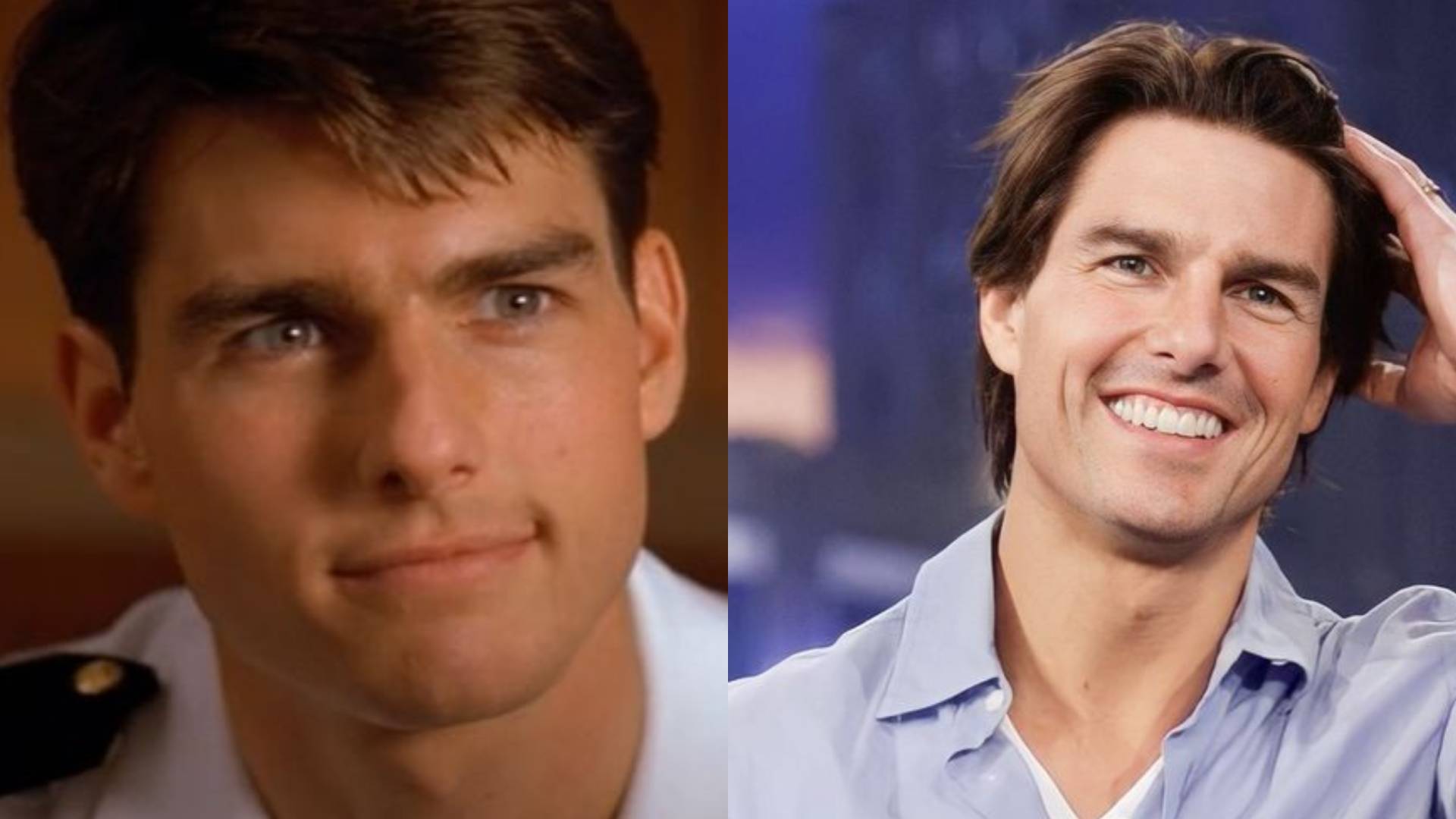 Tom Cruise nos anos 90 e atualmente