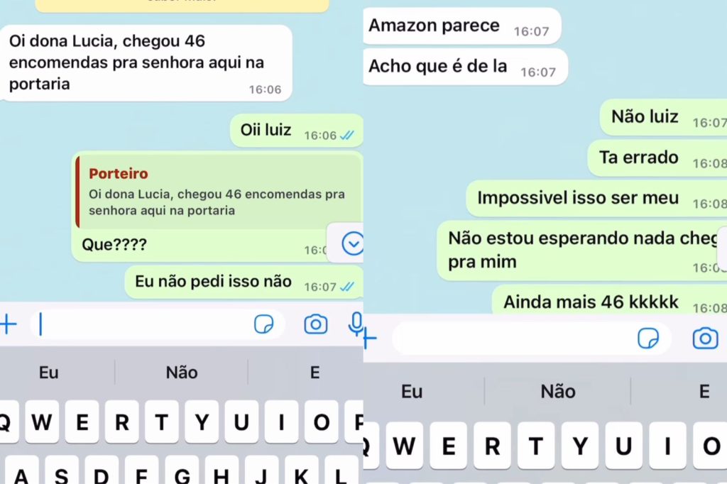 Mulher recebe 46 caixas de encomenda da Amazon e fica impressionada com o que tinha dentro