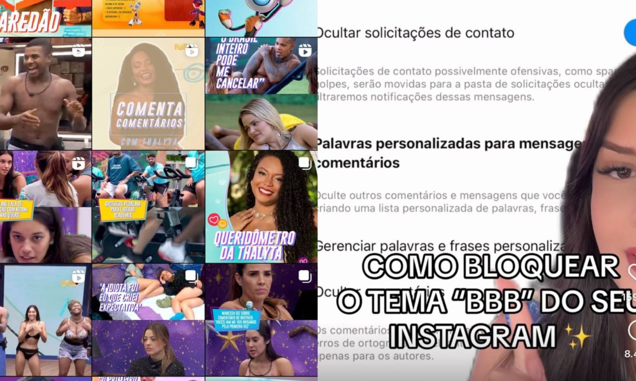 Ensinando a ocultar publicações sobre o BBB no Instagram