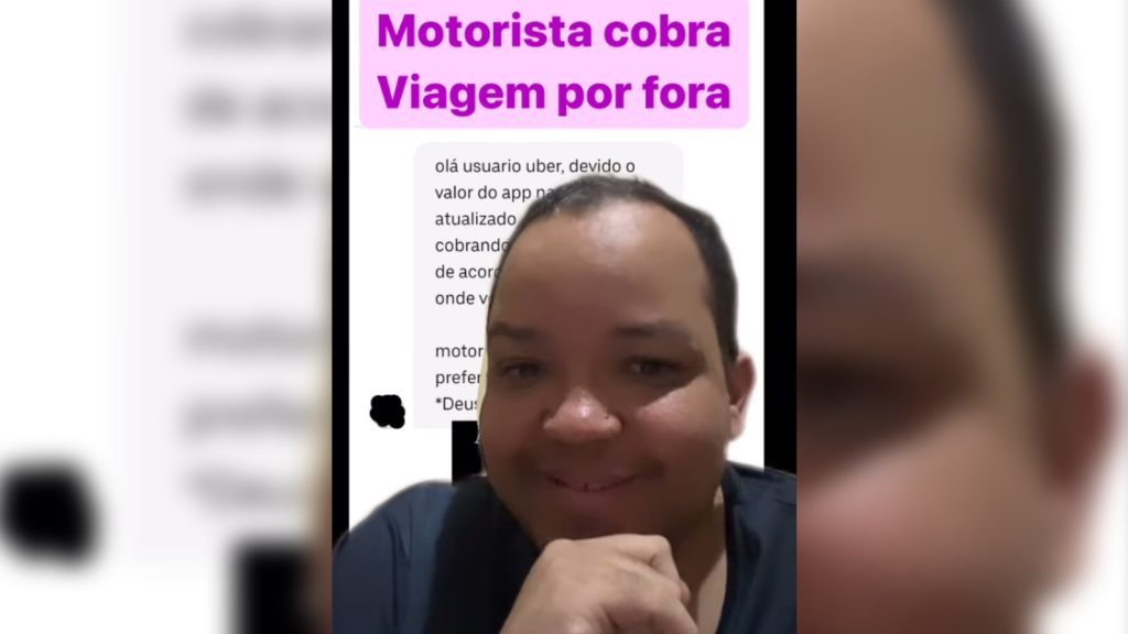 Motorista de aplicativo toma atitude após corrida de R$ 10 e divide opiniões