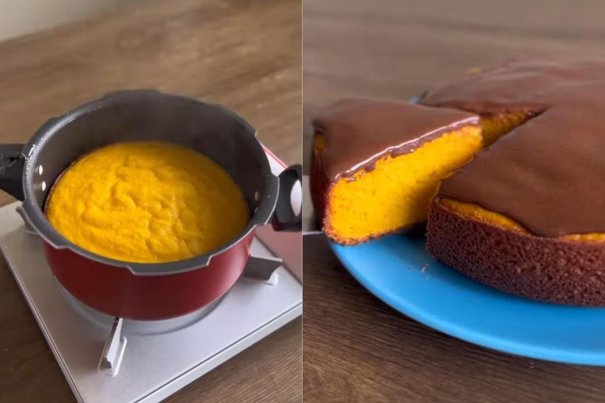 Aprenda a fazer bolo de cenoura na panela de pressão com poucos ingredientes