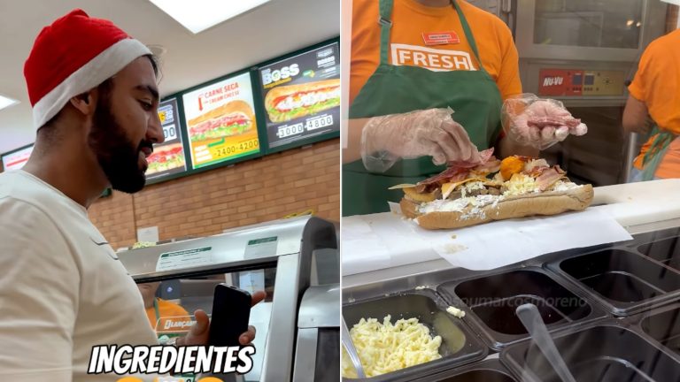 Cliente escolhe todos os ingredientes do Subway e valor do sanduíche impressiona