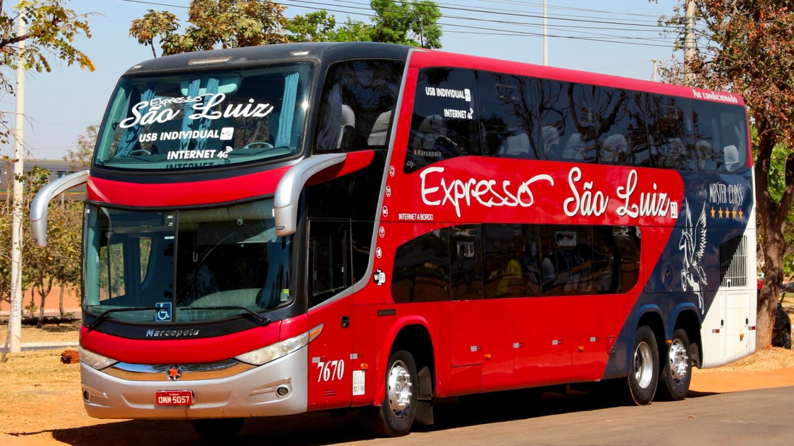 Ônibus da Expresso São Luiz. (Foto: Rafael Delazari)