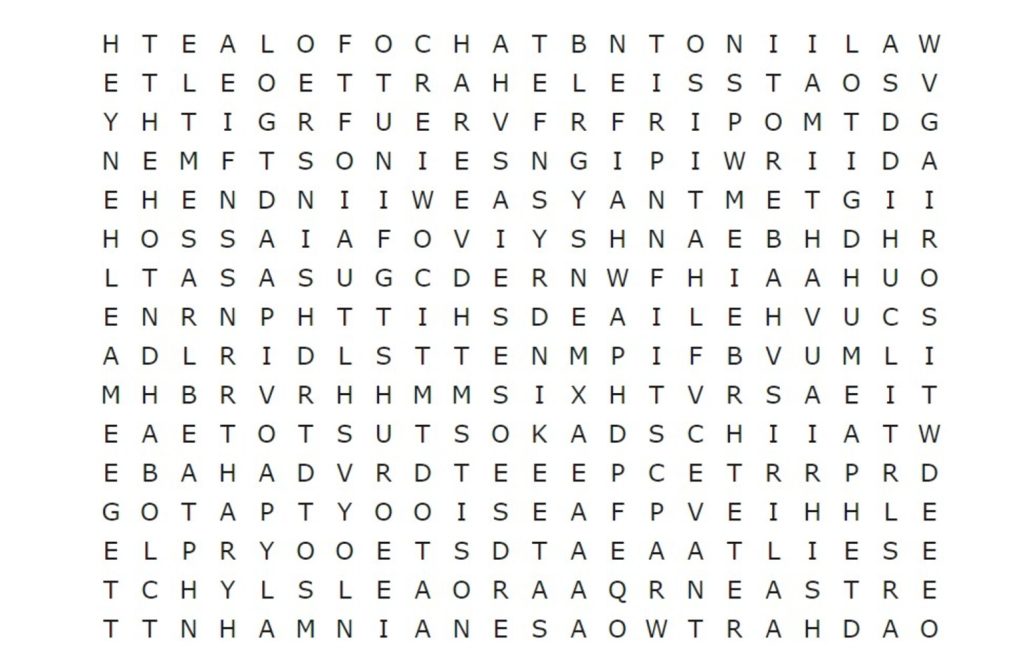 Apenas pessoas com ‘alto QI’ podem achar “BERIMBAU” neste caça-palavras