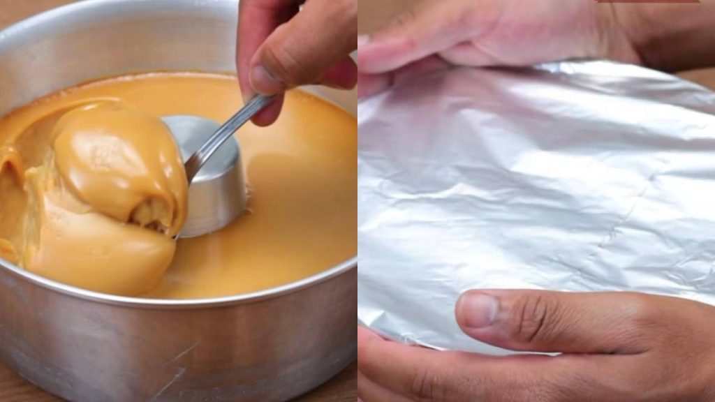 Doce de leite feito na travessa