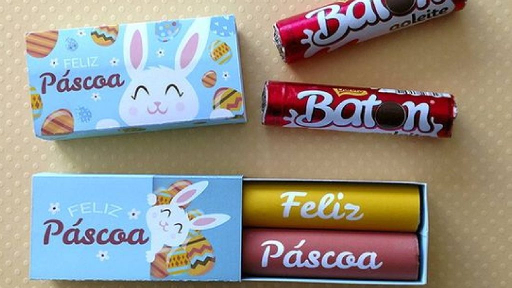 Lembrancinha de páscoa com caixa de fósforo