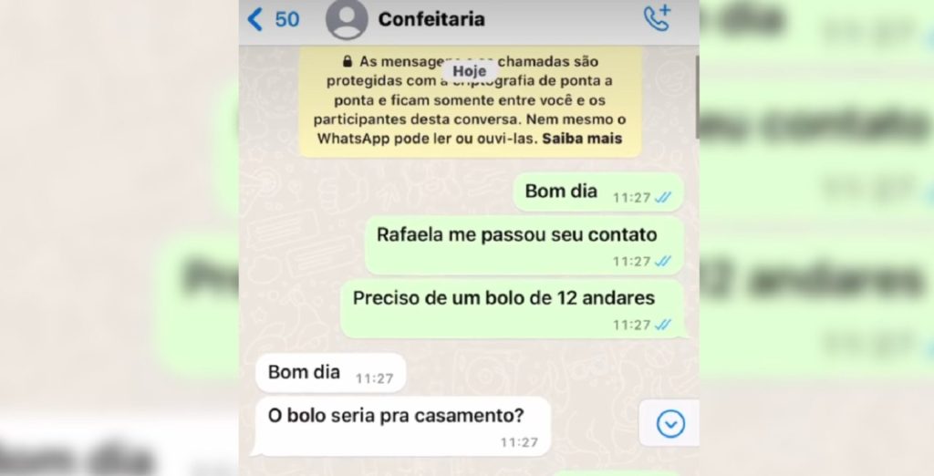 Confeiteira chama atenção com valor cobrado para fazer bolo de 12 andares para casamento